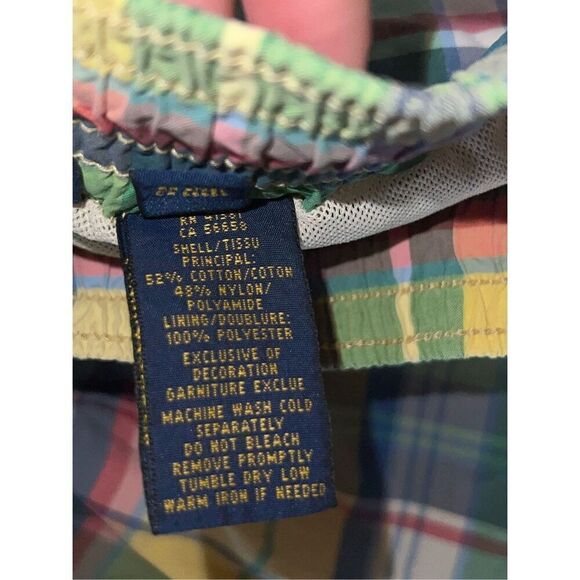 Ralph Lauren Blue Label Mens Plaid Swim Shorts Size M - Picture 6 of 11